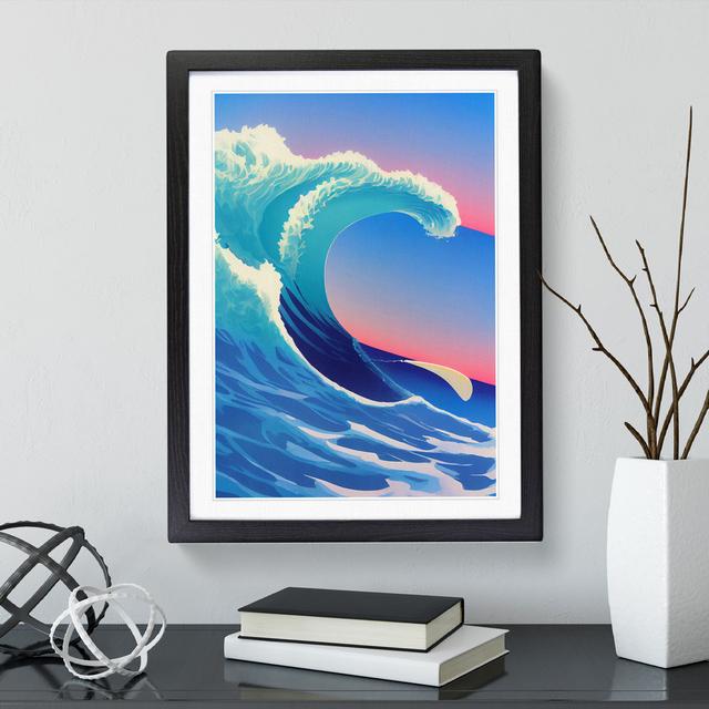 Ocean Wave At Sunset No.2 House of Hampton Format: Black, Size: 34cm H x 25cm W on Productcaster.