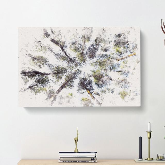 Tree Tops - Wrapped Canvas Graphic Art Print East Urban Home Size: 40cm H x 60cm W x 3cm D on Productcaster.