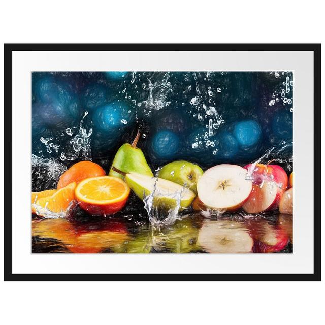 Gerahmter Fotodruck Fruits in Water East Urban Home Größe: 60 cm H x 80 cm B on Productcaster.