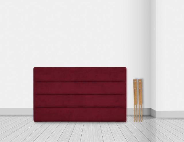 Etholle Upholstered Headboard 17 Stories Size: Single (3'), Colour: Claret on Productcaster.