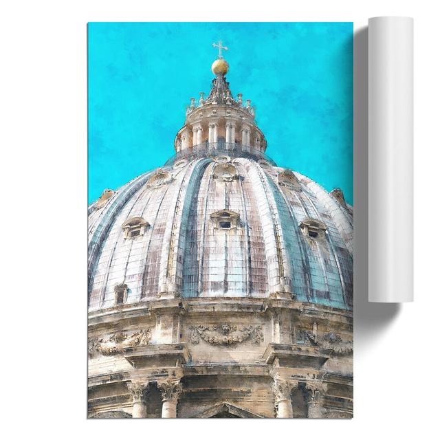 St. Peters Basilica In The Vatican City - No Frame Print East Urban Home Size: 42cm H x 30cm W x 0.1cm D on Productcaster.