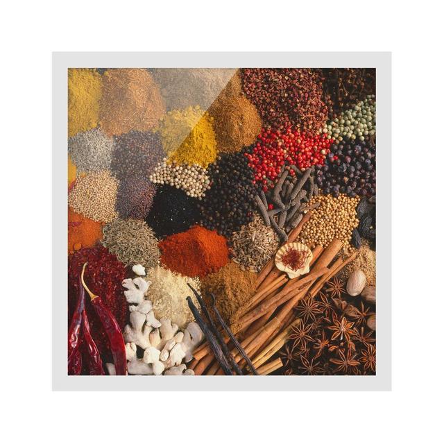 Exotic Spices - Picture Frame Photograph Ebern Designs Frame Option: White Framed, Size: 50cm H x 50cm W x 2cm D on Productcaster.