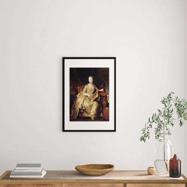 Portrait of Madame de Pompadour - Painting Print East Urban Home Size: 70 cm H x 50 cm W x 2.3 cm D, Format: Framed Paper on Productcaster.