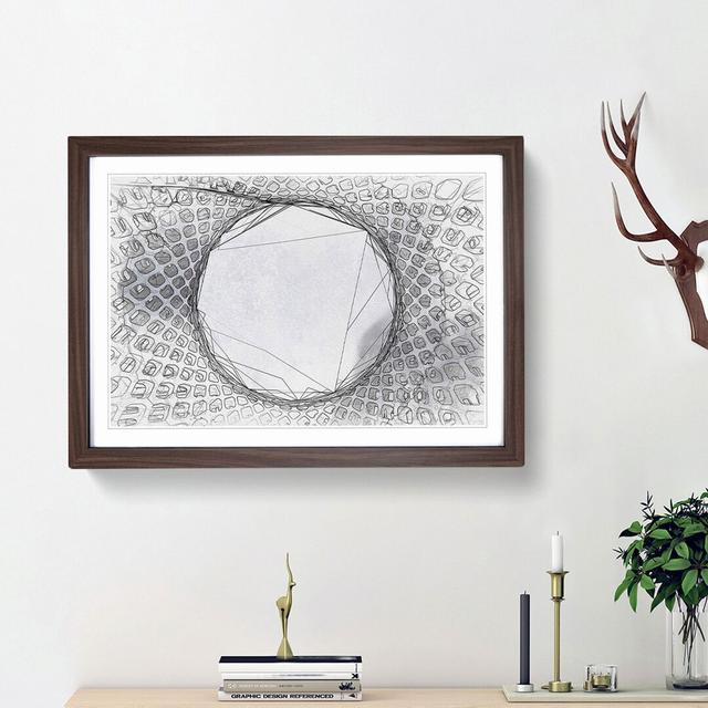 Architecture Sketch Vol.2 in Abstract - Picture Frame Drawing Print East Urban Home Size: 48cm H x 65cm W x 2cm D, Frame Option: Walnut Framed on Productcaster.