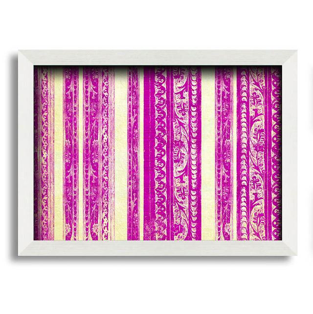 Gerahmtes Wandbild Vertical Landslide Lime BohoLiving Größe: 118,9 cm H x 141,4 cm B x 3,3 cm T, Farbe: Rosa, Format: Hellgrau gerahmte Leinwand on Productcaster.