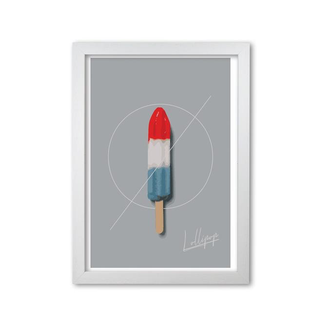 Ice Lolly - Print East Urban Home Format: White Grain Frame, Size: 60 cm H x 42 cm W x 5 cm D on Productcaster.