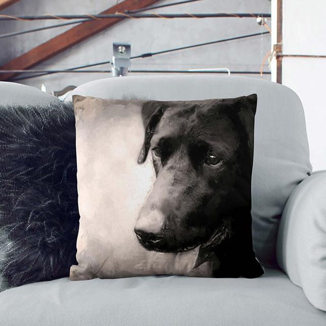 Black Labrador In Abstract East Urban Home Size: 40cm H x 40cm W x 15cm D on Productcaster.