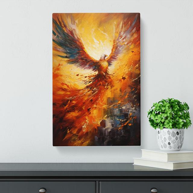 Phoenix Action - Wrapped Canvas Print Marlow Home Co. Size: 60cm H x 40cm W x 3cm D on Productcaster.