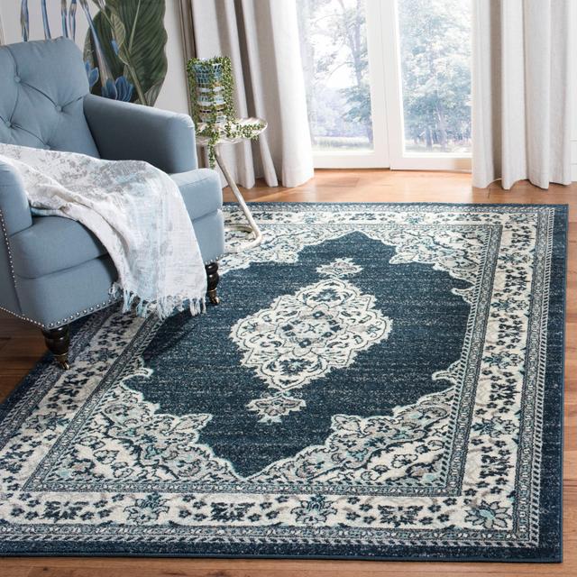 Plainfield Giotto Blue Rug Bloomsbury Market Rug Size: Rectangle 90 x 150cm on Productcaster.