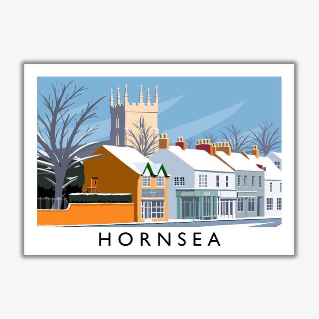 Hornsea (Snow) - Graphic Art Print on Paper 17 Stories Size: 40cm H x 50cm W x 3cm D, Frame Option: No Framed on Productcaster.