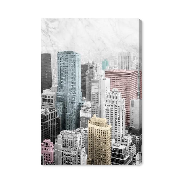 'Bright Cities' Graphic Art Print on Wrapped Canvas Oliver Gal Size: 38cm H x 25cm W on Productcaster.