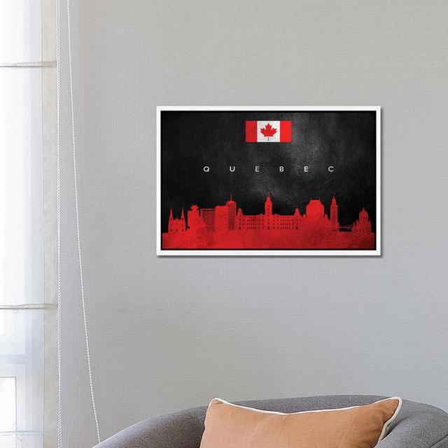 Quebec Canada Skyline Ebern Designs Format: Weißer Rahmen on Productcaster.