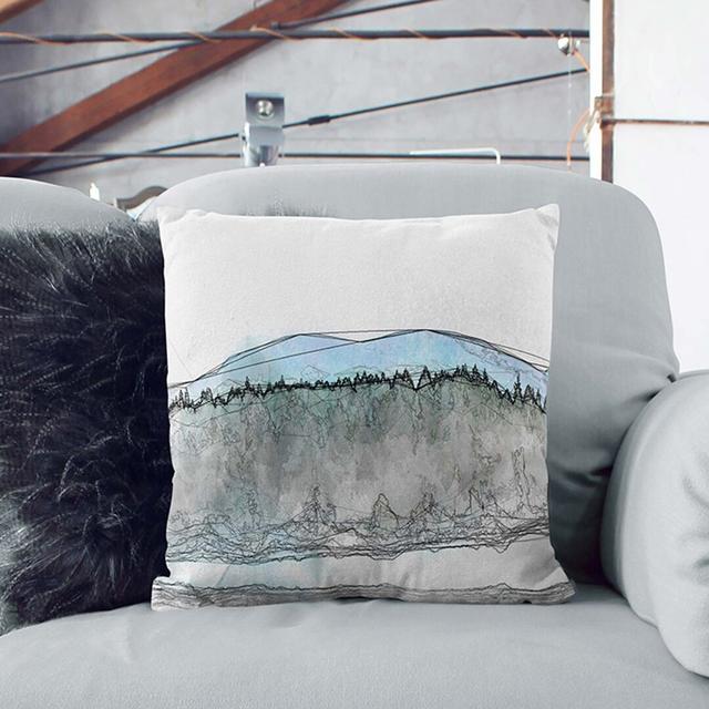 Fir Tree Forest in Abstract Cushion with Filling East Urban Home Size: 55cm H x 55cm W x 20cm D, Backing Colour: Stone on Productcaster.