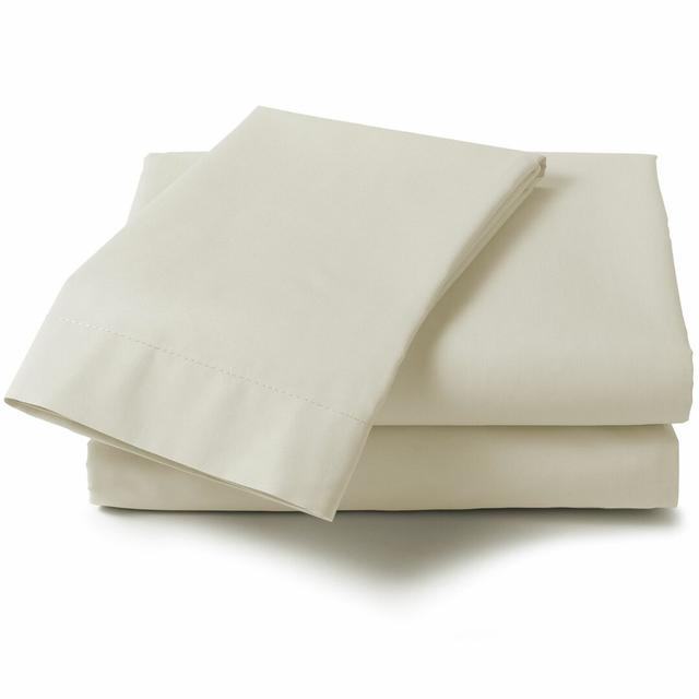 Plain Cotton Blend Percale V-Shaped Pillow Case 17 Stories Colour: Ivory on Productcaster.