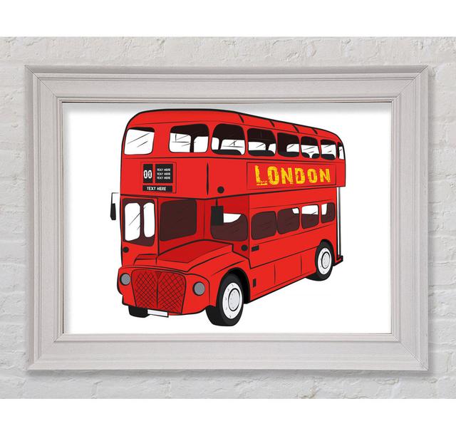 Iconic Red Bus - Single Picture Frame Art Prints Williston Forge Size: 42cm H x 59.7cm W x 8cm D on Productcaster.