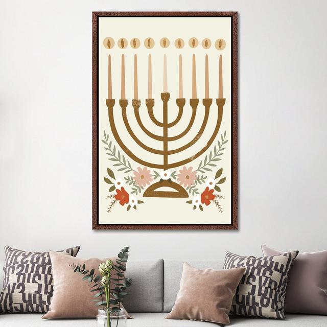 Natural Hanukkah Collection II by Victoria Barnes - Gallery-Wrapped Canvas Giclée on Canvas The Seasonal Aisle Size: 152.4cm H x 101.6cm W x 3.81cm D, on Productcaster.