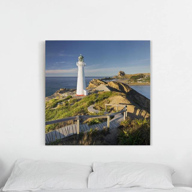 Leinwandbild Castle Point Lighthouse New Zealand Longshore Tides Größe: 70 cm H x 70 cm B on Productcaster.