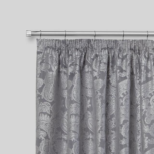 Full Stop Curtain Single Pole Wade Logan Finish: Chrome, Size: 1.6 - 3m on Productcaster.