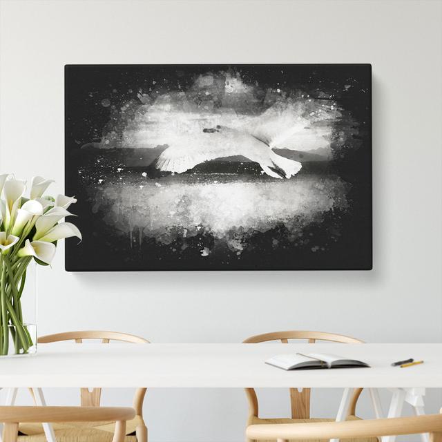 Seagull In Flight Vol.2 - Wrapped Canvas Painting East Urban Home Size: 40cm H x 60cm W x 3cm D on Productcaster.