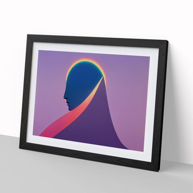 Rainbow Woman Abstract - Picture Frame Graphic Art Metro Lane Size: 34cm H x 46cm W x 2cm D, Frame Colour: Black on Productcaster.