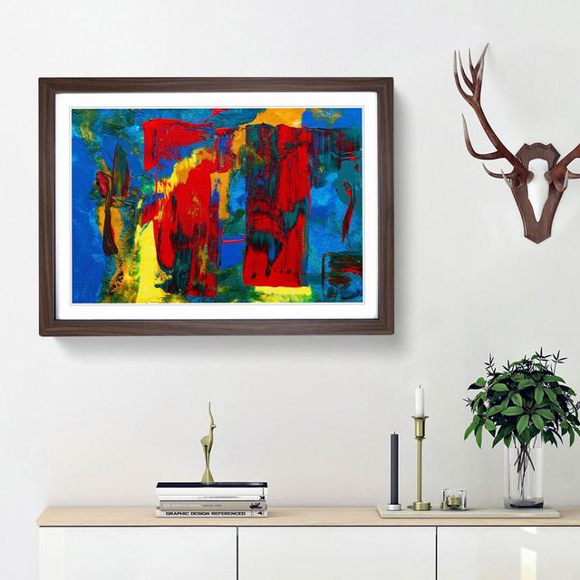 Abstract Art Painting Vol.274 by S.Johnson - Picture Frame Painting Print East Urban Home Frame Option: Walnut Framed, Size: 27cm H x 36cm W x 2cm D on Productcaster.