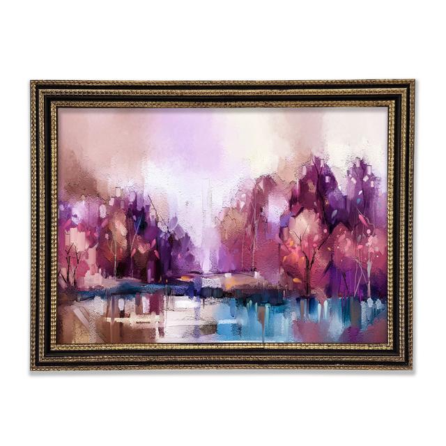 Wet Weather Lilac Forest Framed Print Rosalind Wheeler Size: 59.7cm H x 84.1cm W on Productcaster.