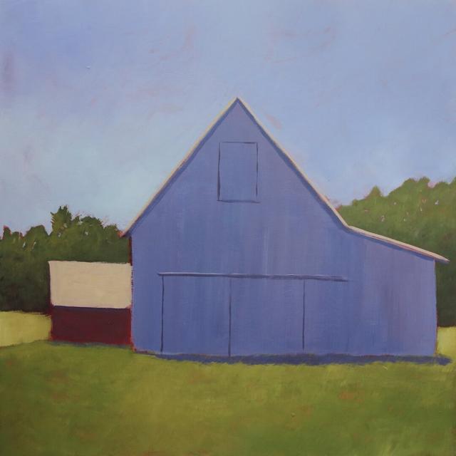 Primary Barns I by Carol Young - Wrapped Canvas Painting August Grove Size: 122cm H x 122cm W on Productcaster.