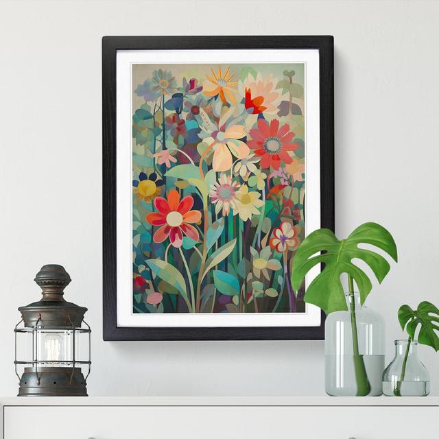 FRM-V0523-1660X Orphism Flowers Vol.8 - Picture Frame Print Big Box Art Size: 34cm H x 25cm W x 2cm D, Format: Walnut on Productcaster.