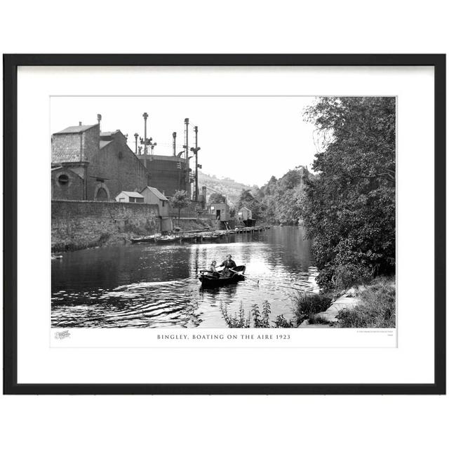 'Bingley, Boating on the Aire 1923' - Picture Frame Photograph Print on Paper The Francis Frith Collection Size: 60cm H x 80cm W x 2.3cm D on Productcaster.