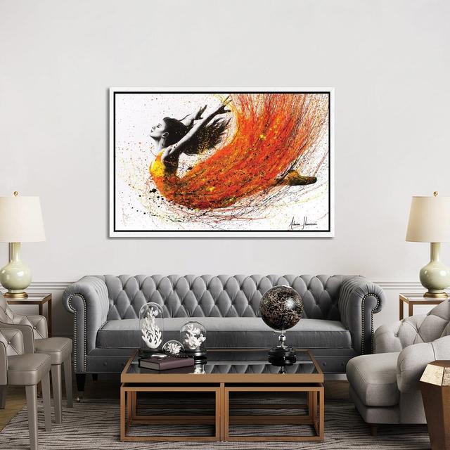 Night Fire Dance by Ashvin Harrison - Photograph Print on Canvas 17 Stories Format: White Framed, Size: 101.6cm H x 152.4cm W x 3.81cm D on Productcaster.