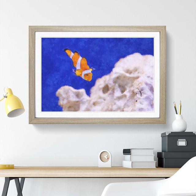 Clownfish Vol.2 - Picture Frame Graphic Art East Urban Home Frame Option: Oak Framed, Size: 48cm H x 65cm W x 2cm D on Productcaster.