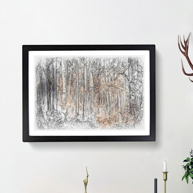 Orange Forest - Picture Frame Graphic Art Print East Urban Home Frame Option: Black Framed, Size: 40cm H x 60cm W x 2cm D on Productcaster.