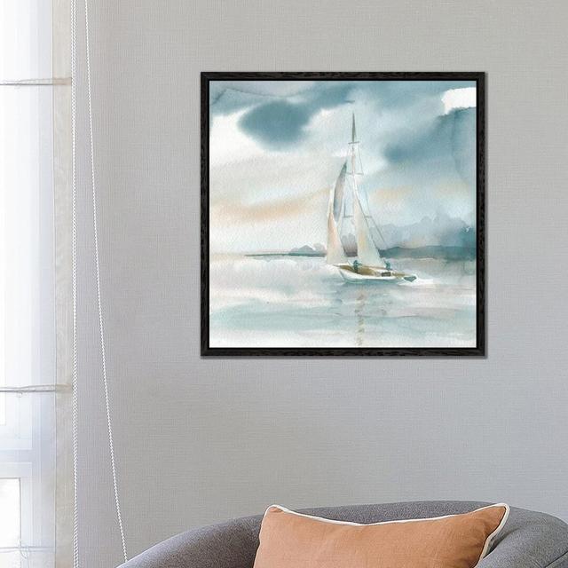 Subtle Mist by Carol Robinson - Painting Print on Canvas House of Hampton Size: 66.04cm H x 66.04cm W x 3.81cm D, Format: Black Framed Canvas on Productcaster.