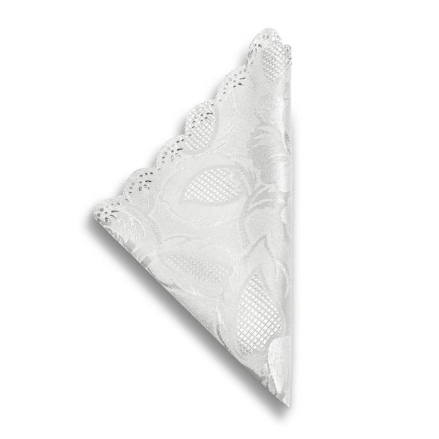 Oley Luxury Rose Damask Table Range Rosdorf Park Colour: White, Size: 3cm W x 35cm L on Productcaster.