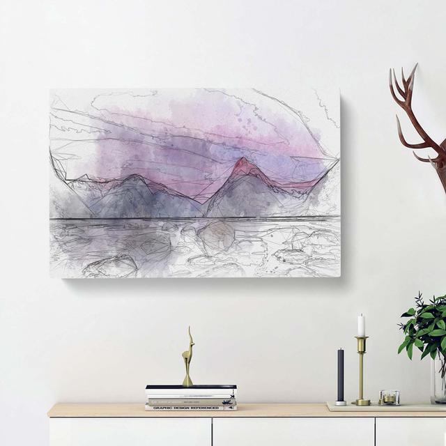 Rocks At The Milford Sound Fiord In Abstract - Wrapped Canvas Print East Urban Home Size: 35cm H x 50cm W x 3cm D on Productcaster.