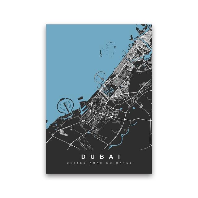 Dubai - Wrapped Graphic Art Print on Canvas Borough Wharf Format: Wrapped Canvas, Size: 59cm H x 42cm W x 1cm D on Productcaster.