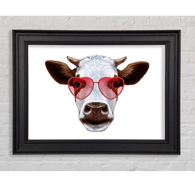 Love Cows Framed Print Happy Larry Size: 29.7cm H x 42cm W on Productcaster.