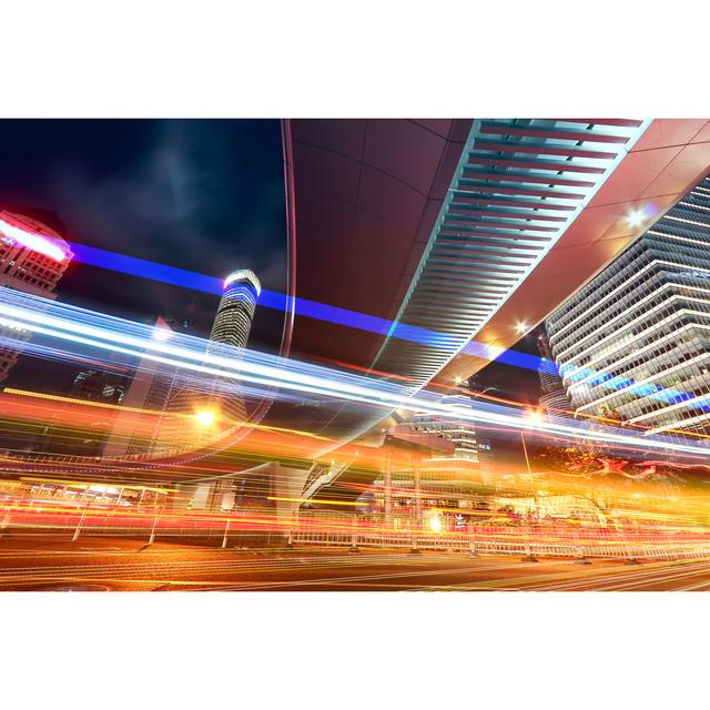 Phylicia Light Trails by Snvv - Wrapped Canvas Print Latitude Run Size: 30cm H x 46cm W 3.8cm D on Productcaster.