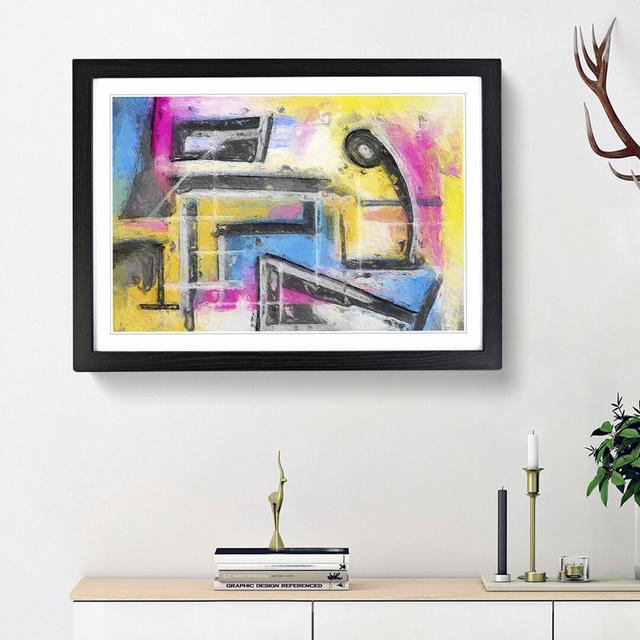 Abstract Vol.51 by S.Johnson - Single Picture Frame Painting East Urban Home Size: 45cm H x 63cm W x 2cm D, Frame Option: Black Framed on Productcaster.