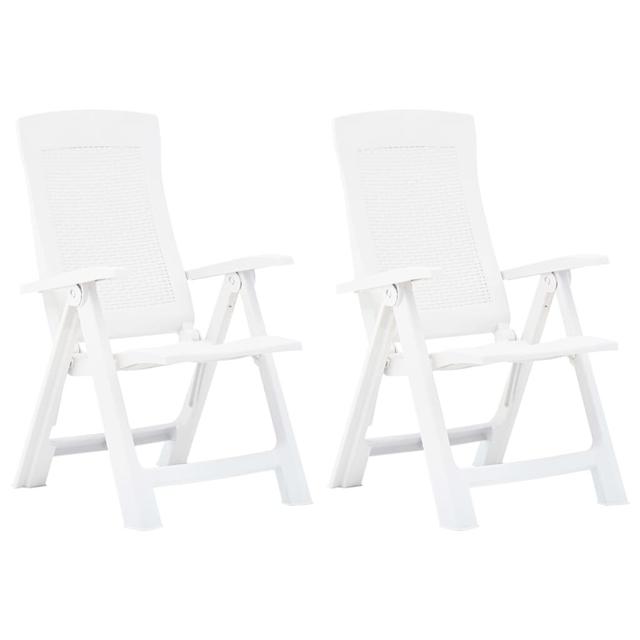 Isabela Garden Reclining Chair (Set of 2) Highland Dunes Finish: White on Productcaster.