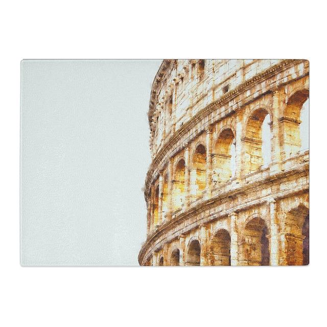 Tempered Glass Colosseum in Rome Italy Chopping Board East Urban Home Size: 20 cm x 28.5 cm on Productcaster.