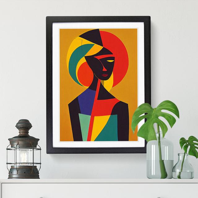 African Woman Cubism Vol.2 - Single Picture Frame Graphic Art Metro Lane Format: Oak Framed, Size: 64cm H x 46cm W x 2cm D on Productcaster.