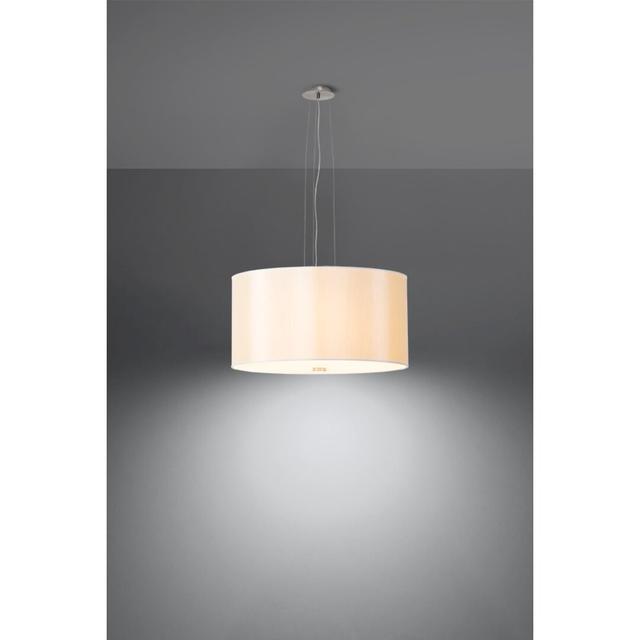 Daisy-Mai 5 - Light Shaded Pendant Ebern Designs Finish: White, Size: 110cm H x 50cm W x 50cm D on Productcaster.