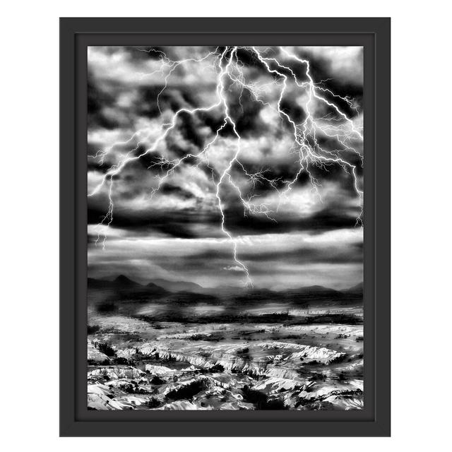 Gerahmtes Wandbild Blitze und Gewitter East Urban Home Größe: 38 cm H x 30 cm B on Productcaster.