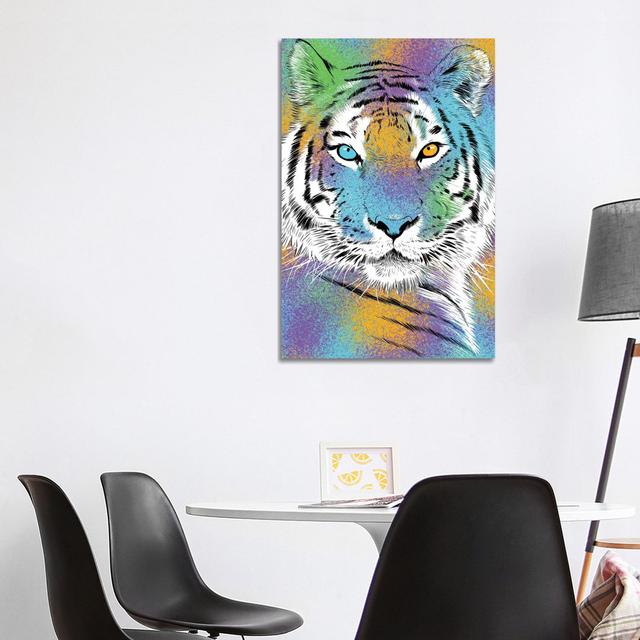 Sketch Tiger Colourful by Alberto Perez - Wrapped Canvas Print Latitude Vive Size: 101.5cm H x 66cm W x 3.8cm D on Productcaster.