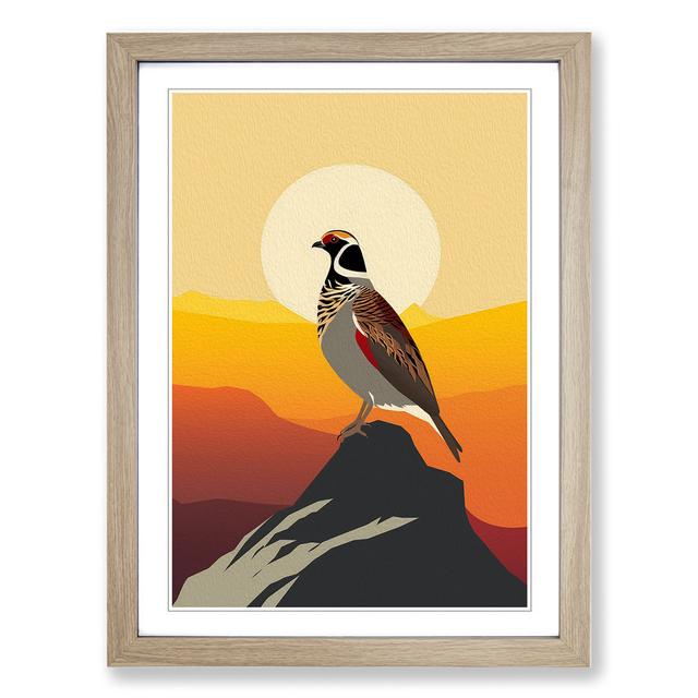 Partridge Minimalism - Print Marlow Home Co. Format: Oak Framed, Size: 64cm H x 46cm W on Productcaster.