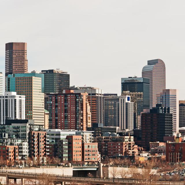 Denver Colorado Downtown by Rcarner - Wrapped Canvas Photograph Latitude Run Size: 91cm H x 91cm W on Productcaster.