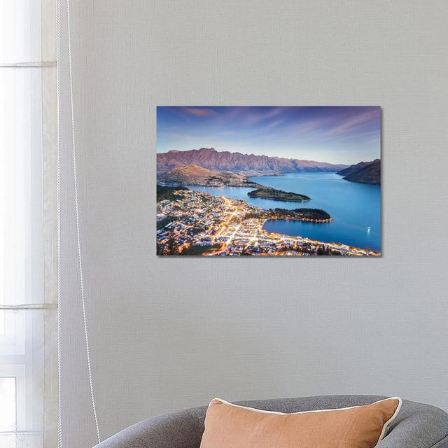 Queenstown At Dusk, New Zealand by Jacques Pilon - Wrapped Canvas Print Alpen Home Size: 45.72cm H x 66.04cm W x 1.91cm D on Productcaster.