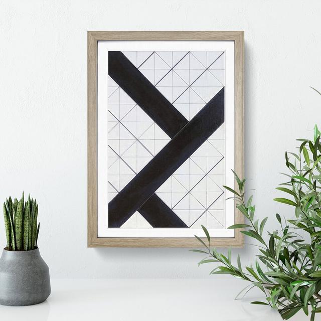 Composition Vol.1 by Theo Van Doesburg - Picture Frame Graphic Art East Urban Home Size: 65cm H x 48cm W x 2cm D, Frame Option: Oak Framed on Productcaster.