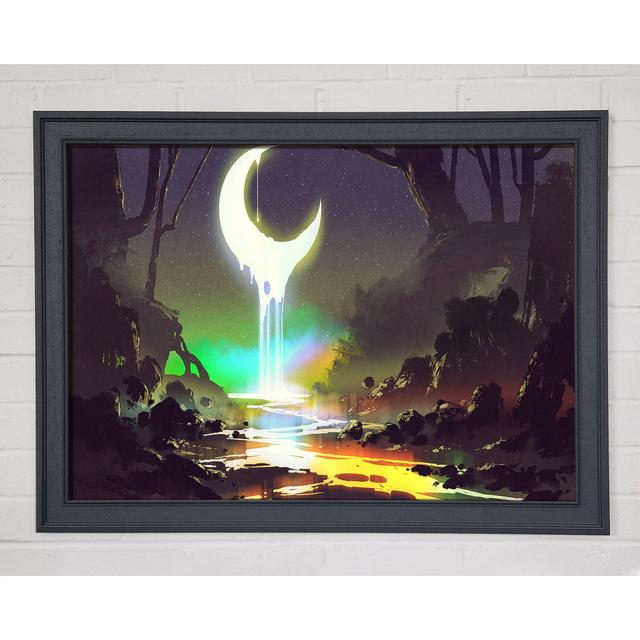 Lava Moon Melting Into The River - Single Picture Frame Art Prints ClassicLiving Size: 84.1cm H x 118.9cm W x 1.5cm D on Productcaster.